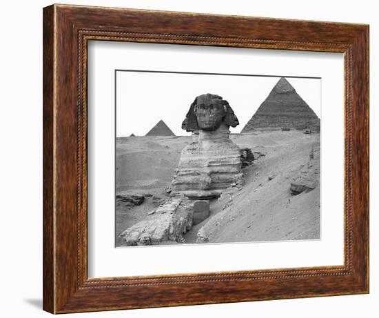 Great Sphinx and Pyramids at Giza-Bettmann-Framed Photographic Print