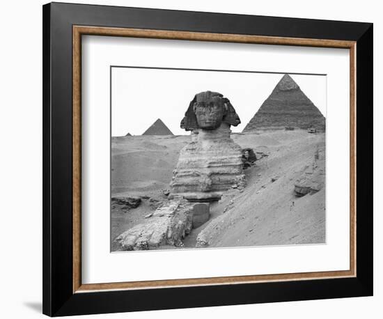 Great Sphinx and Pyramids at Giza-Bettmann-Framed Photographic Print