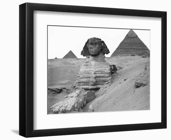 Great Sphinx and Pyramids at Giza-Bettmann-Framed Photographic Print