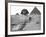 Great Sphinx and Pyramids at Giza-Bettmann-Framed Photographic Print