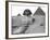 Great Sphinx and Pyramids at Giza-Bettmann-Framed Photographic Print