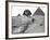 Great Sphinx and Pyramids at Giza-Bettmann-Framed Photographic Print