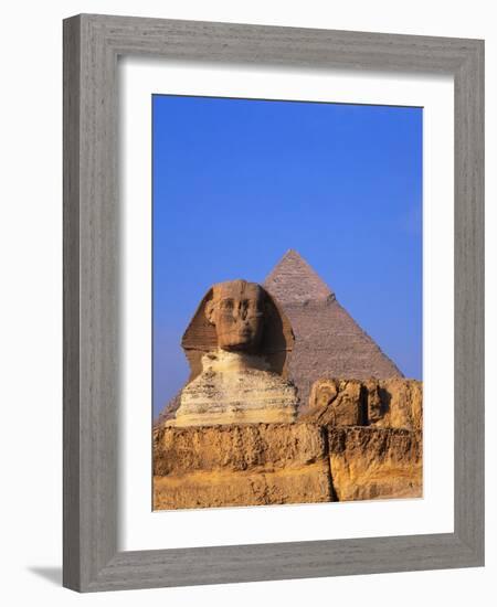 Great Sphinx and the Pyramid of Khafre-Leslie Richard Jacobs-Framed Photographic Print