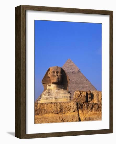 Great Sphinx and the Pyramid of Khafre-Leslie Richard Jacobs-Framed Photographic Print