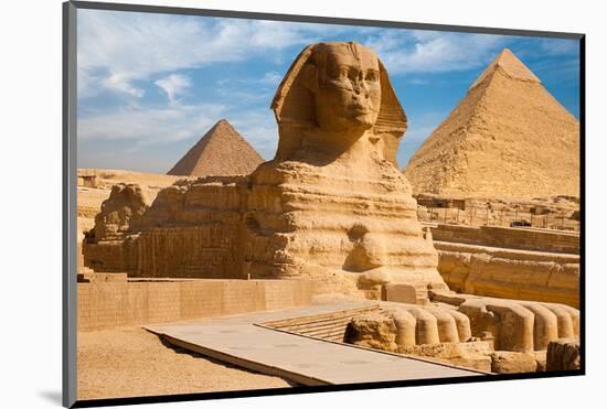 Great Sphinx & Gizeh Pyramids-null-Mounted Art Print
