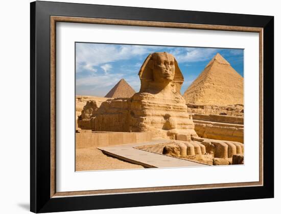 Great Sphinx & Gizeh Pyramids-null-Framed Art Print