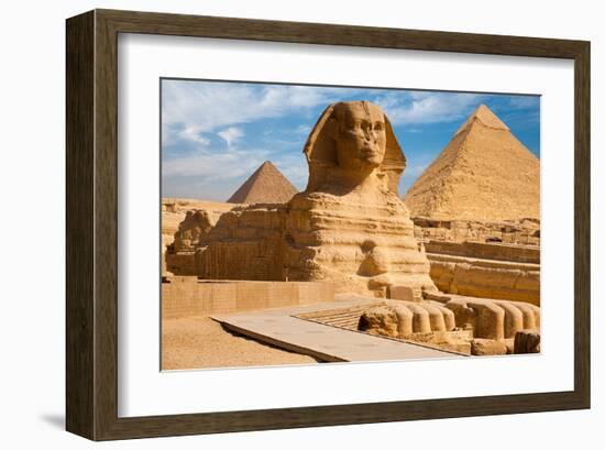 Great Sphinx & Gizeh Pyramids-null-Framed Art Print