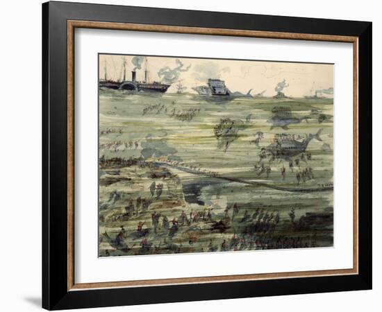 Great Submarine Battle, Late 19th Century-Albert Robida-Framed Giclee Print