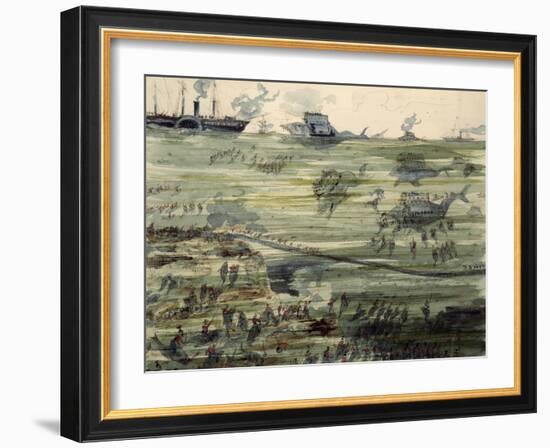 Great Submarine Battle, Late 19th Century-Albert Robida-Framed Giclee Print