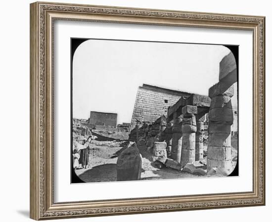 Great Temple, Luxor, Egypt, C1890-Newton & Co-Framed Photographic Print