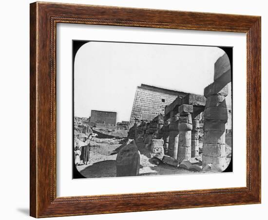 Great Temple, Luxor, Egypt, C1890-Newton & Co-Framed Photographic Print