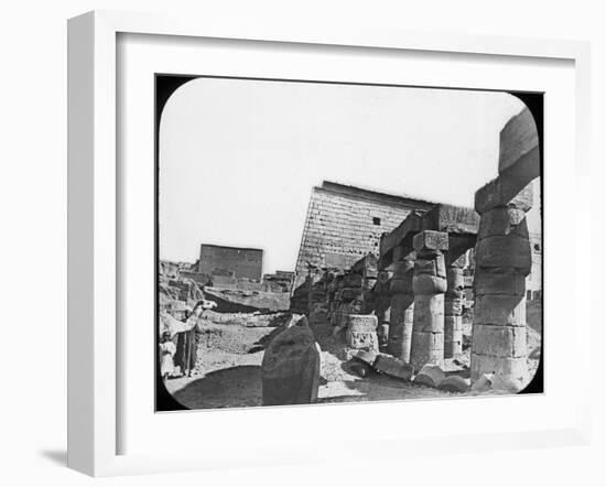 Great Temple, Luxor, Egypt, C1890-Newton & Co-Framed Photographic Print