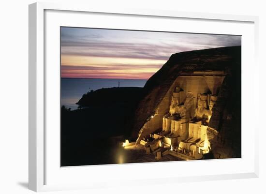 Great Temple of Ramses II at Dusk, Abu Simbel-null-Framed Photographic Print