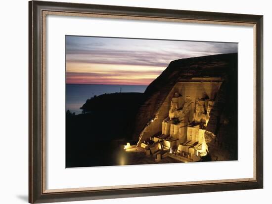 Great Temple of Ramses II at Dusk, Abu Simbel-null-Framed Photographic Print