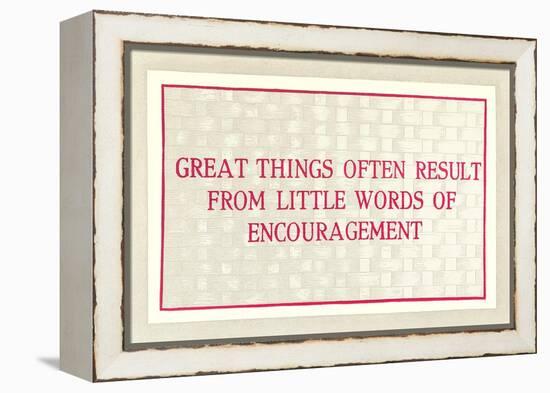 Great Things from Encouragement-null-Framed Stretched Canvas