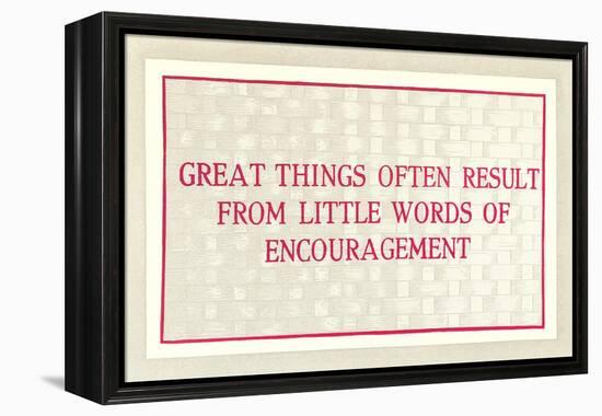 Great Things from Encouragement-null-Framed Stretched Canvas