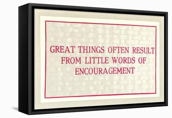 Great Things from Encouragement-null-Framed Stretched Canvas