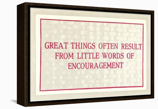 Great Things from Encouragement-null-Framed Stretched Canvas