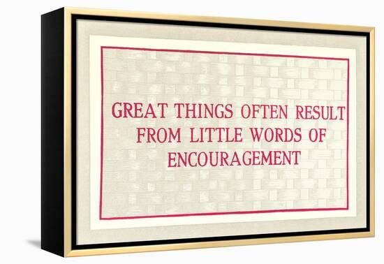 Great Things from Encouragement-null-Framed Stretched Canvas