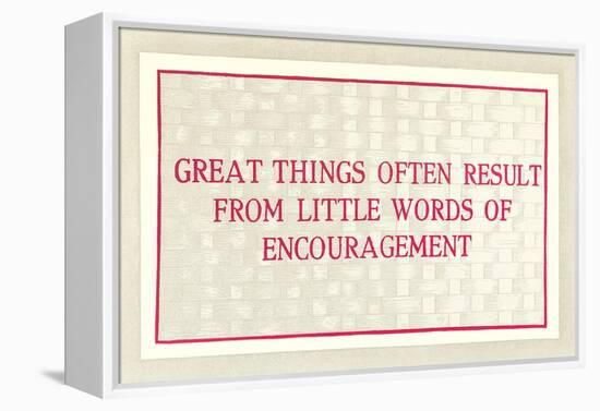 Great Things from Encouragement-null-Framed Stretched Canvas