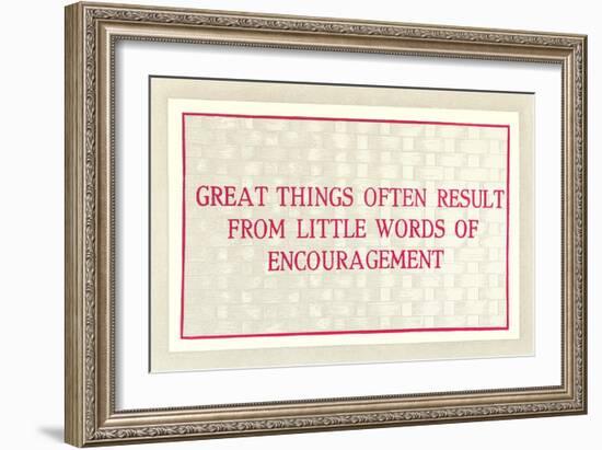 Great Things from Encouragement-null-Framed Art Print