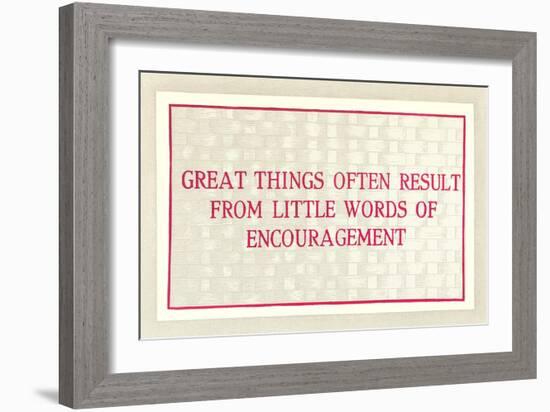 Great Things from Encouragement-null-Framed Art Print