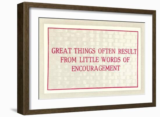 Great Things from Encouragement-null-Framed Art Print