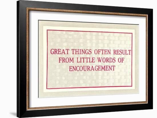 Great Things from Encouragement-null-Framed Art Print