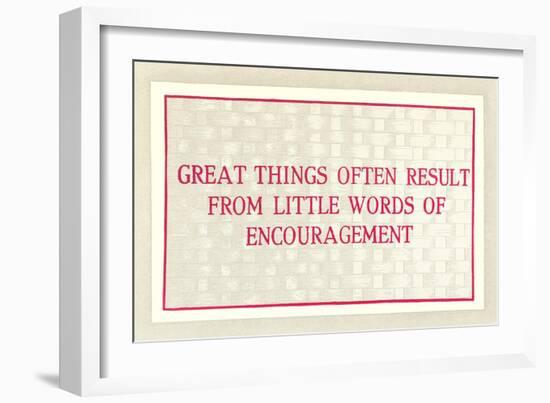 Great Things from Encouragement-null-Framed Art Print