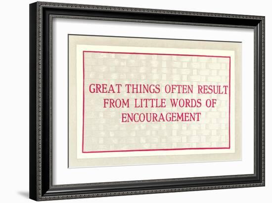 Great Things from Encouragement-null-Framed Art Print