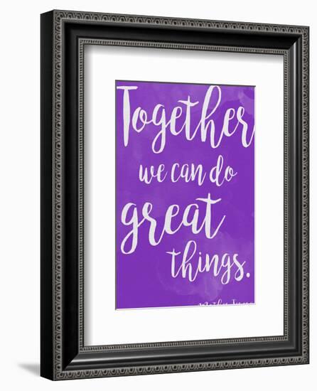 Great Things - Mother Teresa Diversity Quote Poster-Jeanne Stevenson-Framed Art Print