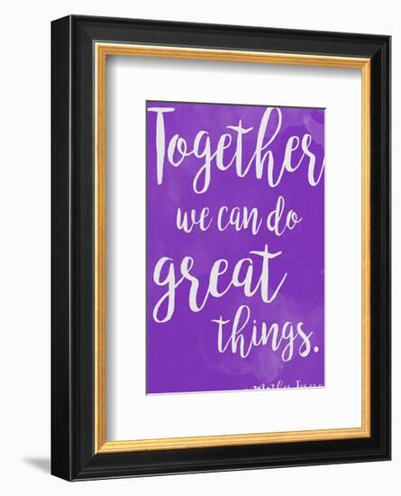 Great Things - Mother Teresa Diversity Quote Poster-Jeanne Stevenson-Framed Art Print