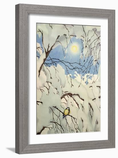 Great Tit, 1909 watercolor on paper-Theodor Severin Kittelsen-Framed Giclee Print