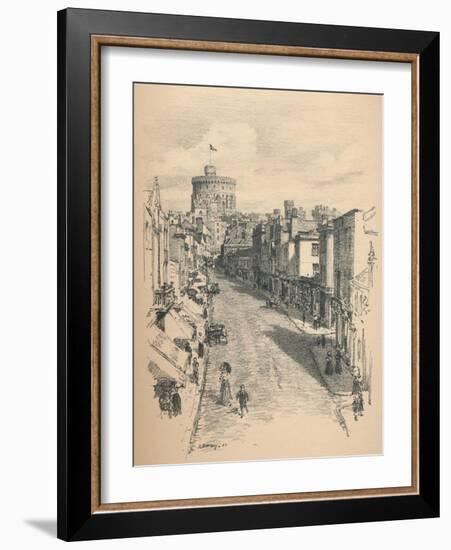 Great Tower of Windsor Castle from Peascod Street, 1902-Thomas Robert Way-Framed Giclee Print