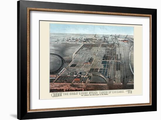 Great Union Stockyards of Chicago-Charles Rascher-Framed Art Print