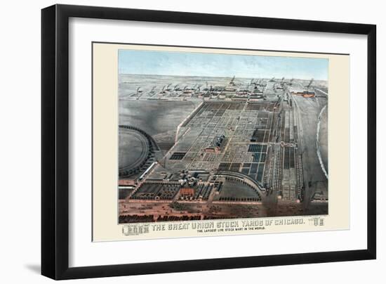Great Union Stockyards of Chicago-Charles Rascher-Framed Art Print