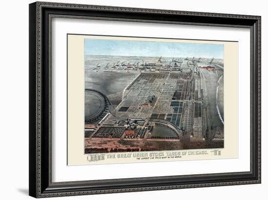 Great Union Stockyards of Chicago-Charles Rascher-Framed Art Print