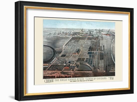 Great Union Stockyards of Chicago-Charles Rascher-Framed Art Print