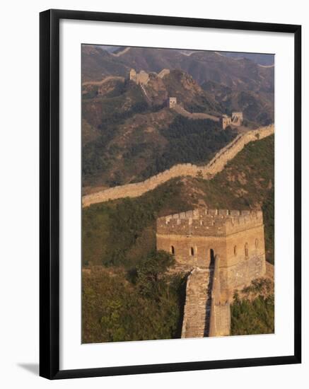 Great Wall at Sunset, Jinshanling, China-Keren Su-Framed Photographic Print