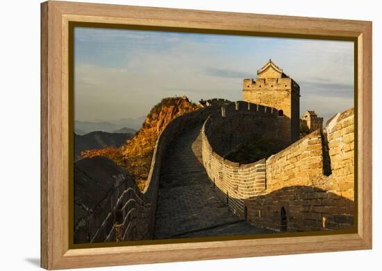 Great Wall of China and Jinshanling Mountains at sunrise, Jinshanling, China-Adam Jones-Framed Premier Image Canvas