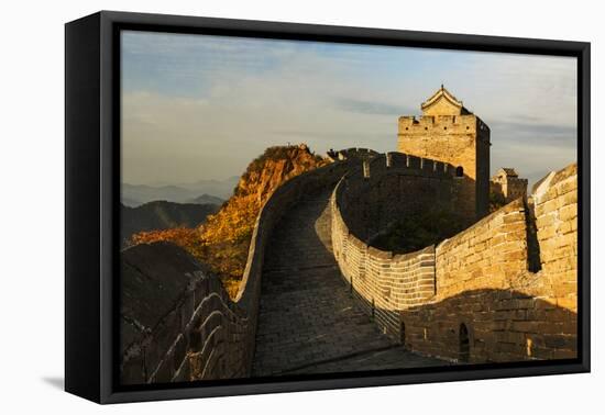 Great Wall of China and Jinshanling Mountains at sunrise, Jinshanling, China-Adam Jones-Framed Premier Image Canvas