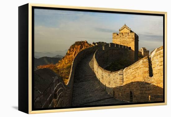 Great Wall of China and Jinshanling Mountains at sunrise, Jinshanling, China-Adam Jones-Framed Premier Image Canvas