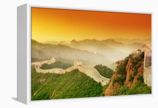 Great Wall of China at Sunrise.-Liang Zhang-Framed Premier Image Canvas