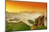 Great Wall of China at Sunrise.-Liang Zhang-Mounted Photographic Print