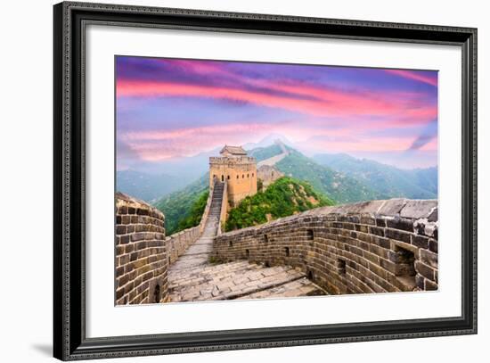 Great Wall of China at the Jinshanling Section.-SeanPavonePhoto-Framed Photographic Print