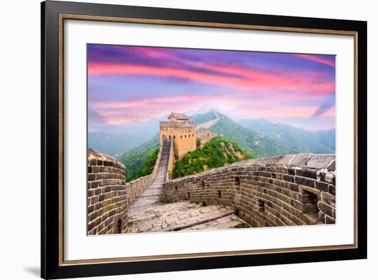 Great Wall of China at the Jinshanling Section.-SeanPavonePhoto-Framed Photographic Print