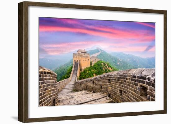 Great Wall of China at the Jinshanling Section.-SeanPavonePhoto-Framed Photographic Print