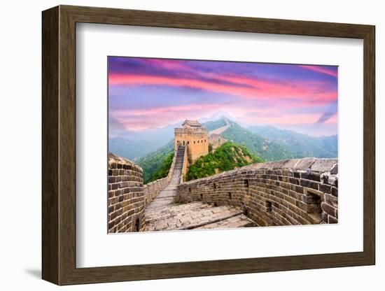 Great Wall of China at the Jinshanling Section.-SeanPavonePhoto-Framed Premium Photographic Print