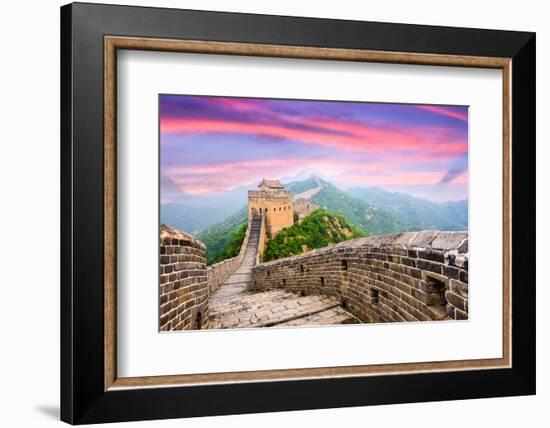 Great Wall of China at the Jinshanling Section.-SeanPavonePhoto-Framed Premium Photographic Print