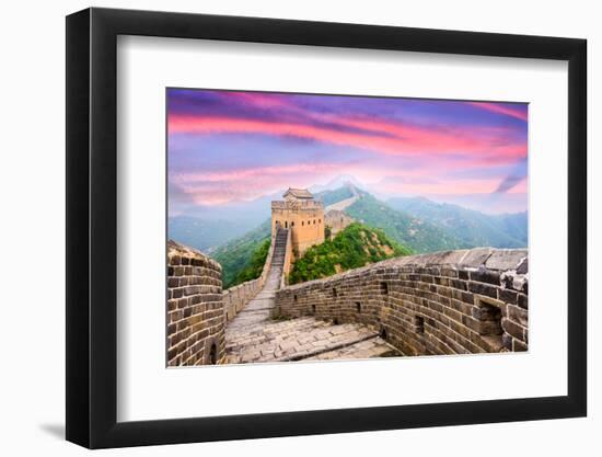 Great Wall of China at the Jinshanling Section.-SeanPavonePhoto-Framed Premium Photographic Print